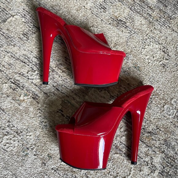 Red Pleaser Heels - Picture 5 of 5